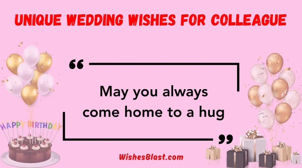 Unique Wedding Wishes for Colleague