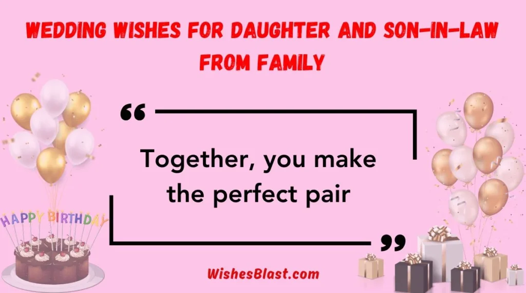 Wedding Wishes for Daughter and Son-in-Law from Family