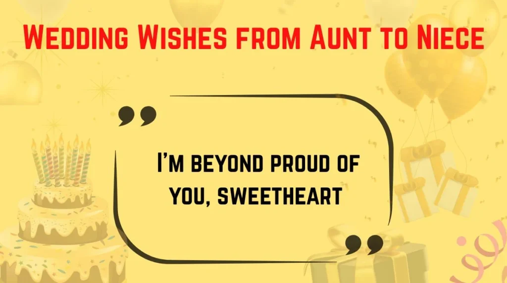 Wedding Wishes from Aunt to Niece