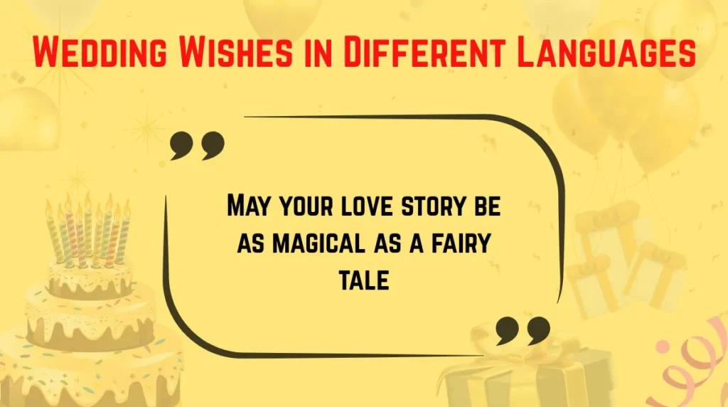 Wedding Wishes in Different Languages