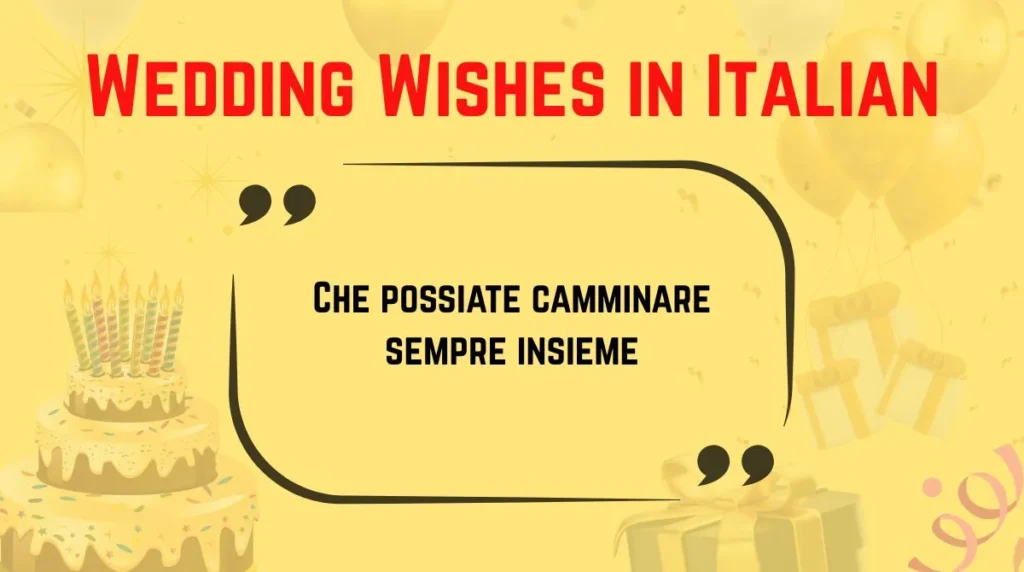 Wedding Wishes in Italian