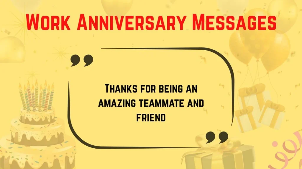 Work Anniversary Messages