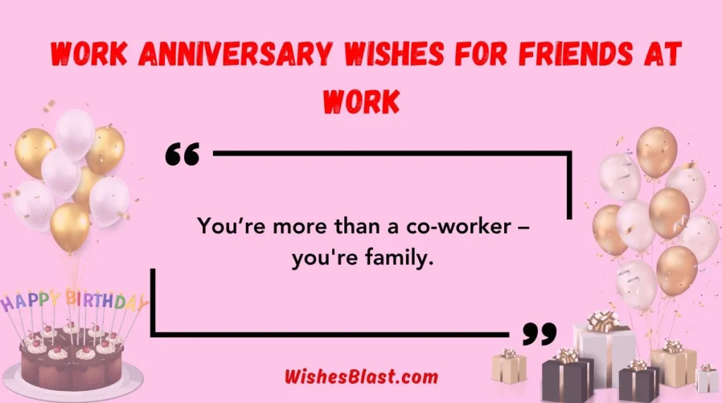  Work Anniversary Wishes for Friends at Work